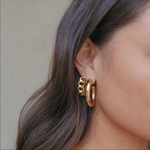 Elos Hoops - Hoop Earrings 18K gold plated - Picture 3 of 4